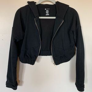 Cropped black Buffbunny hoodie.